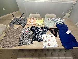 10 Junior’s Small shirts and dress and bathing suit bottom 6 BNWTs